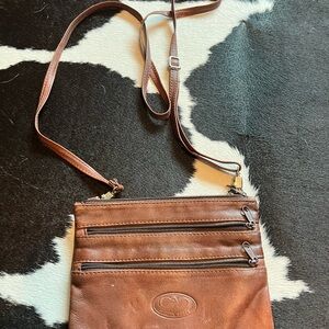 Italian Leather Brown Crossbody Bag